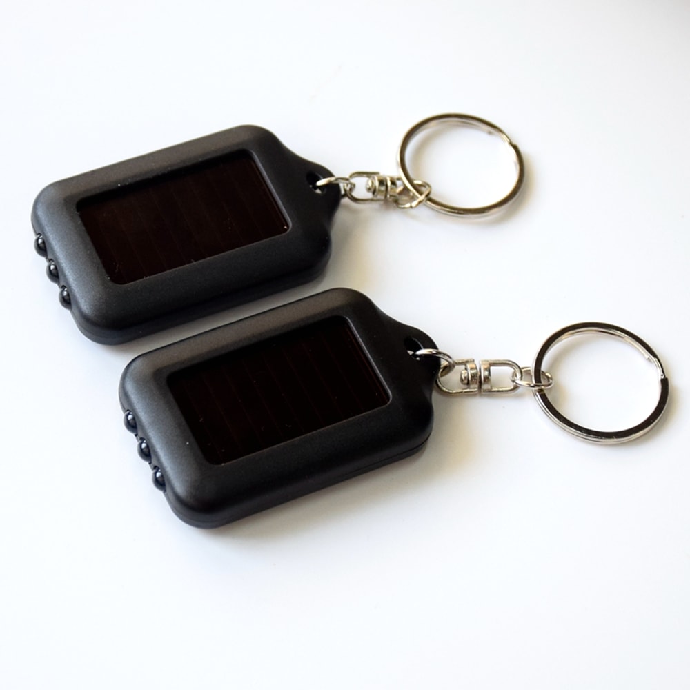 Solar Keychain Flashlight LED Mini Emergency Torch For Camping And Everyday Carry 3