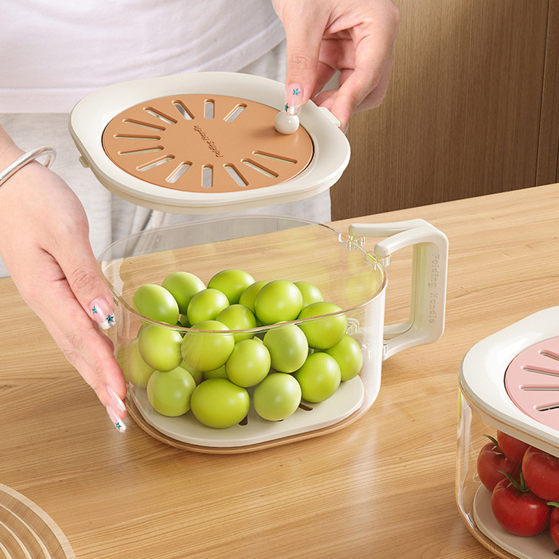 FreshGuard Stretchable Drain Basket With Lid For Washing Draining Storing Produce 2