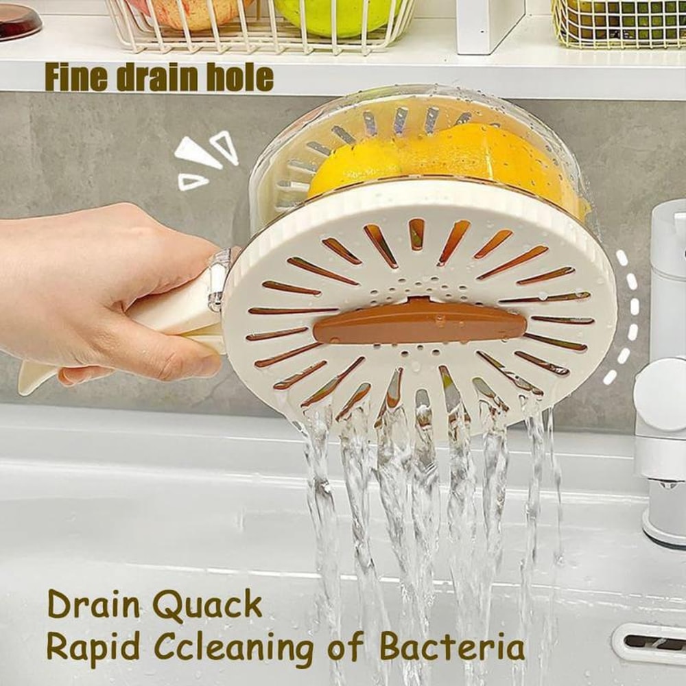FreshKeep Foldable Vegetable Washing Basket & Fridge Storage Drain Container
