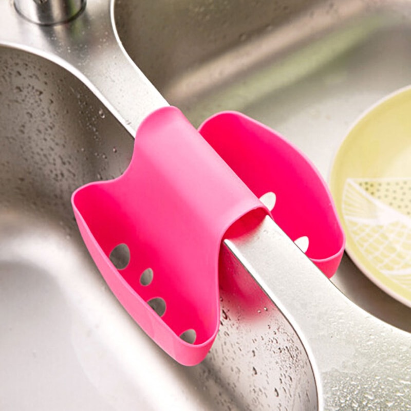Silicone Sink Caddy Organizer for Sponge Storage and Kitchen Sink Accessories