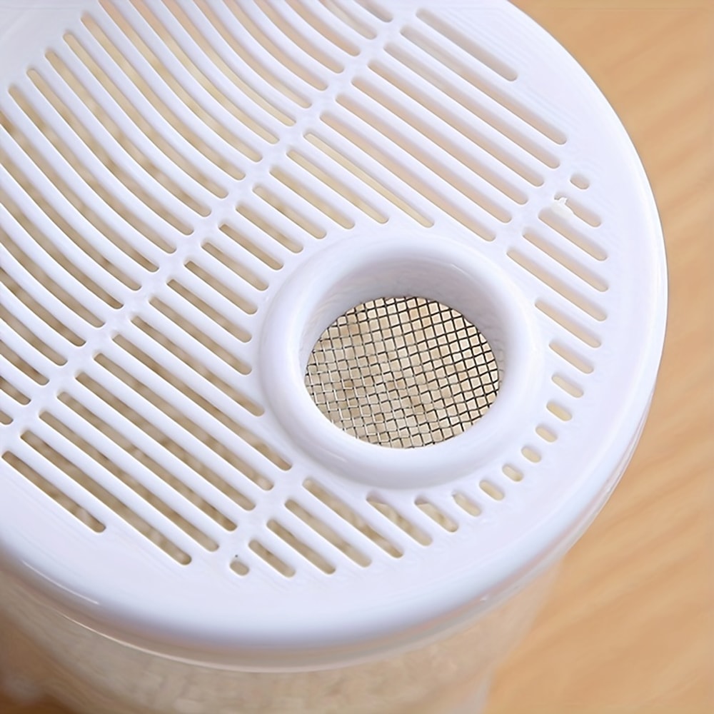 Smart Drain Rice Washer Bowl With Lid For Vegetables Grains Pasta 3