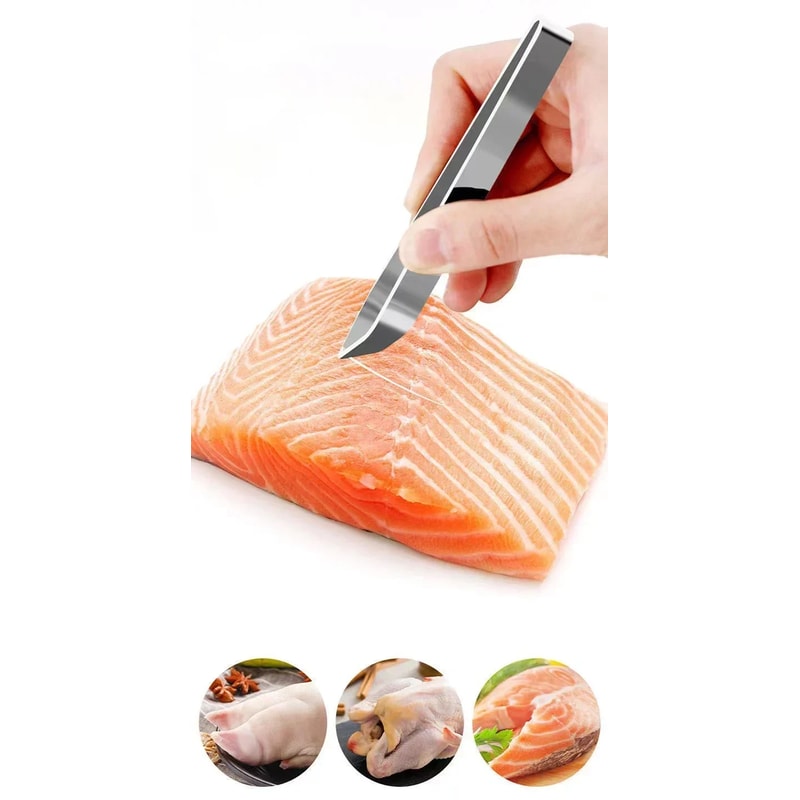 Precision Stainless Steel Fish Bone Tweezers for Easy Seafood Prep