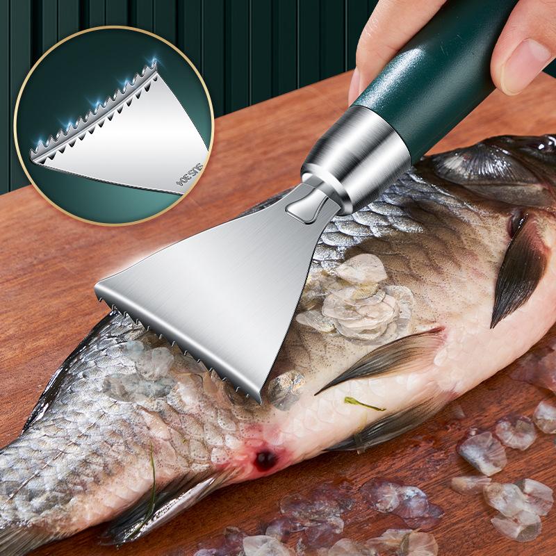 Stainless Steel Fish Scale Scraper with Non Slip Handle for Fast Kitchen Prep