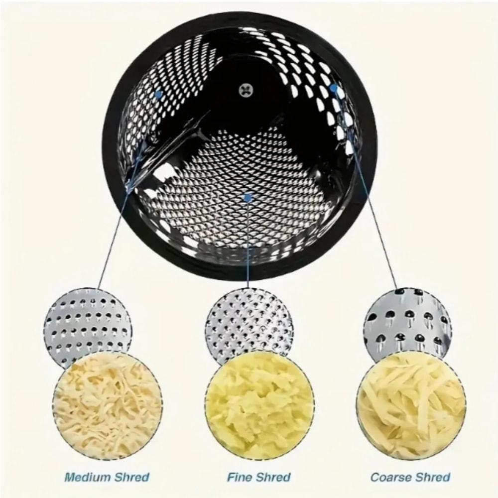 Rustic Stainless Steel Cone Grater with Wooden Handle for Cheese, Potatoes & Vegetables