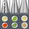 Rustic Stainless Steel Cone Grater with Wooden Handle for Cheese, Potatoes & Vegetables