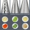 Rustic Stainless Steel Cone Grater with Wooden Handle for Cheese, Potatoes & Vegetables