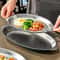 Premium Stainless Steel Fish Plate Oval Serving Tray for Steaming, Sushi, Desserts & Family Dining
