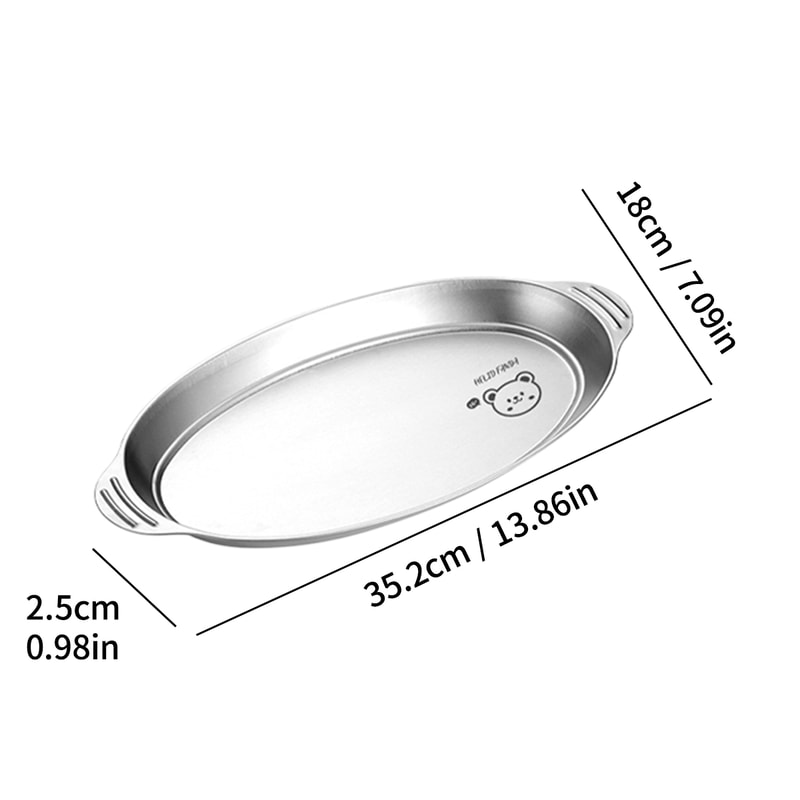 Premium Stainless Steel Fish Plate Oval Serving Tray for Steaming, Sushi, Desserts & Family Dining