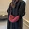 Luna Faux Suede Dumpling Shoulder Bag for Women