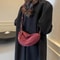 Luna Faux Suede Dumpling Shoulder Bag for Women