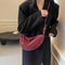 Luna Faux Suede Dumpling Shoulder Bag for Women