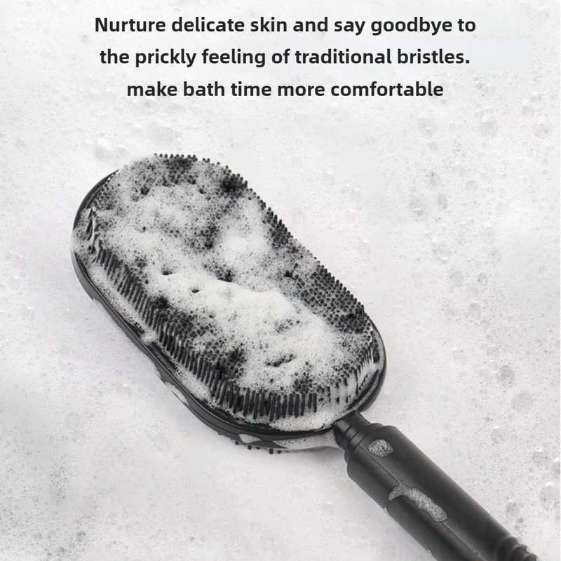 FlexReach Exfoliating Back Scrubber Shower Brush With Massage Grip For FullBody Deep Clean 3