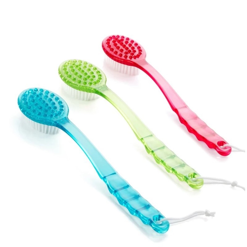 Gentle Exfoliating Back Bath Brush With Long Handle For Deep Skin Cleansing Massage 4