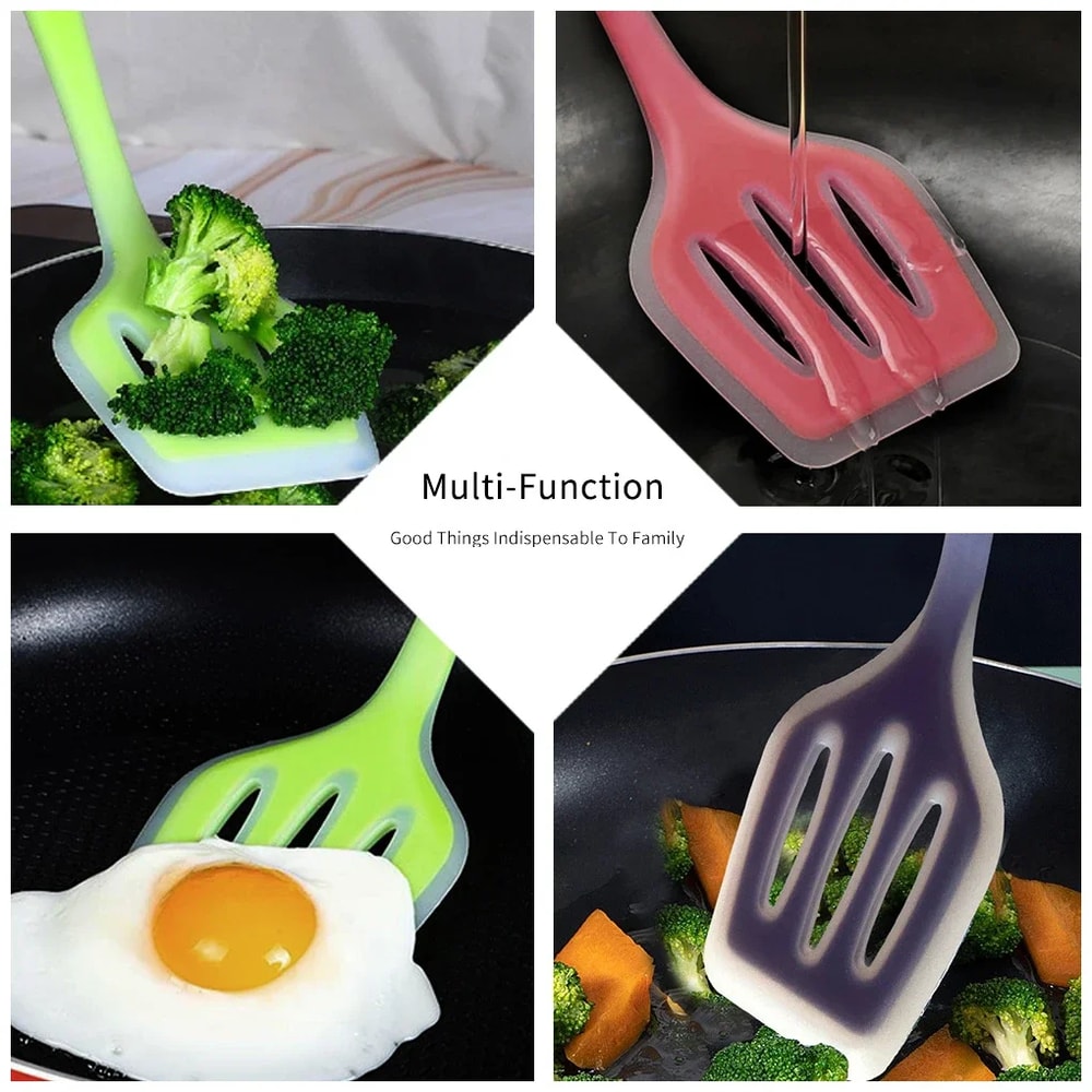 Heat Resistant Silicone Spatula Non Stick Kitchen Turner for Frying & Cooking