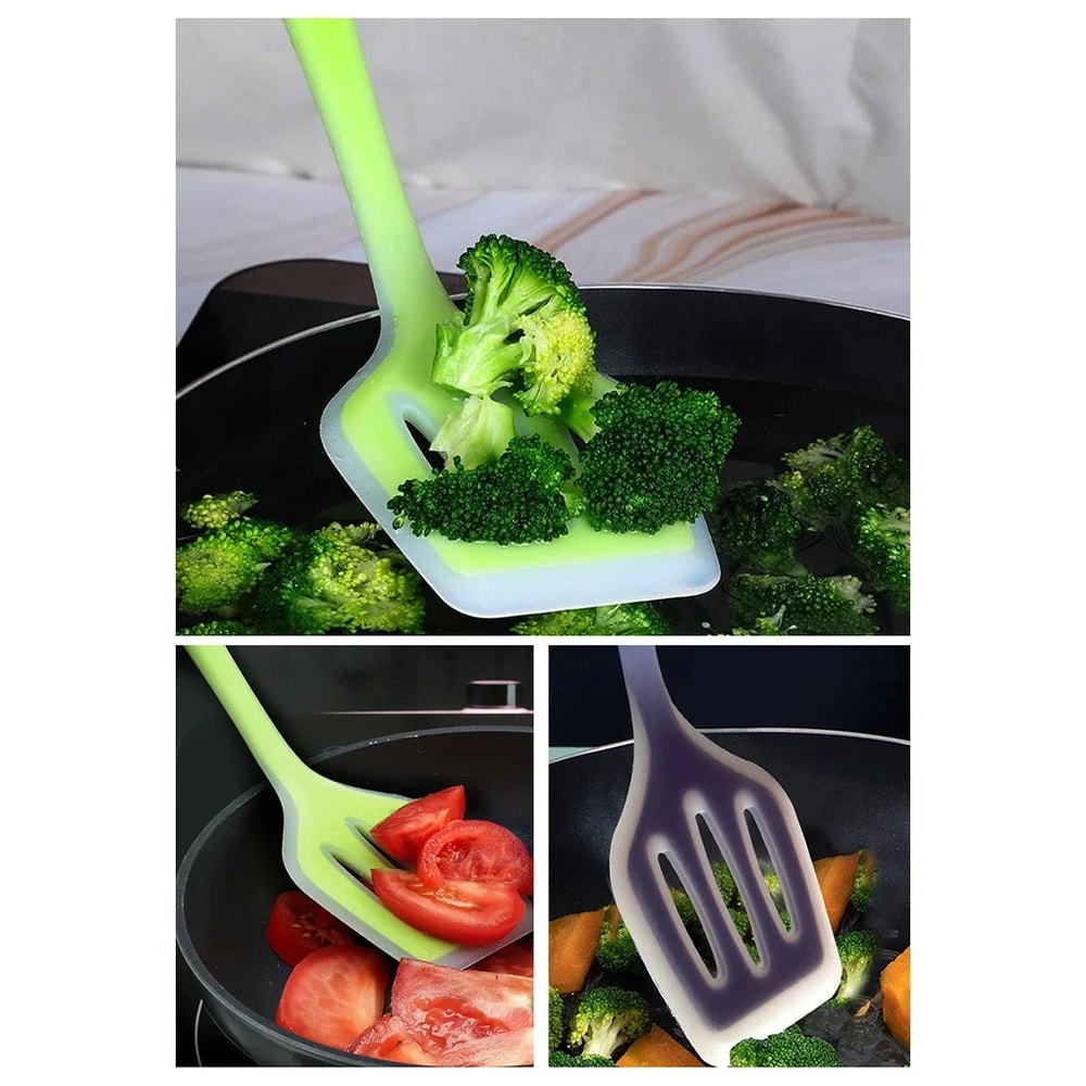 Heat Resistant Silicone Spatula Non Stick Kitchen Turner for Frying & Cooking