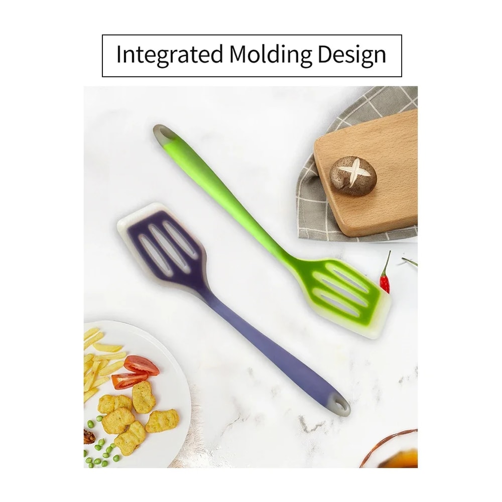 Heat Resistant Silicone Spatula Non Stick Kitchen Turner for Frying & Cooking