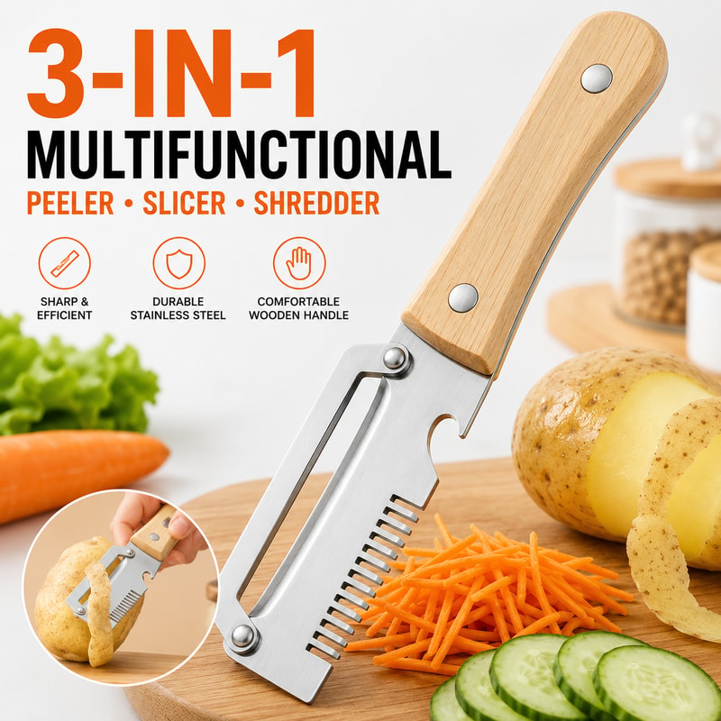 Stainless Steel Julienne Peeler Vegetable Slicer For Fruits Veggies And Garnish Prep 0