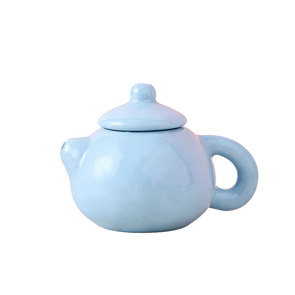 Chinese Floral Ceramic Mini Teapot Decorative Tea Pot Ornament for Zen Home Decor
