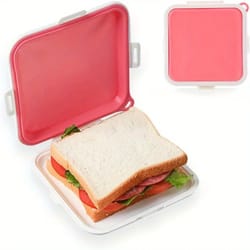 freshseal silicone sandwich lunch box for snacks, salad & travel meals