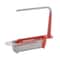 Adjustable Sink Organizer Basket With Drain Tray And Sponge Holder For Kitchen Storage 6
