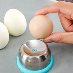 easy peel egg piercer for perfect hard boiled eggs stainless steel kitchen tool