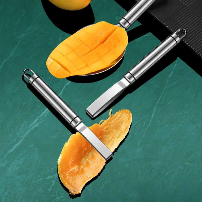 Stainless Steel Mango Corer Fruit Peeler Scoop Tool For Easy Slicing And Pulp Removal 1