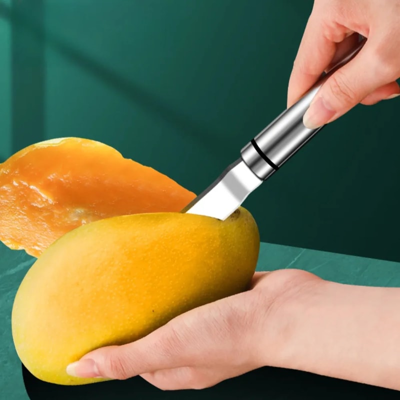 Stainless Steel Mango Corer Fruit Peeler Scoop Tool For Easy Slicing And Pulp Removal 2