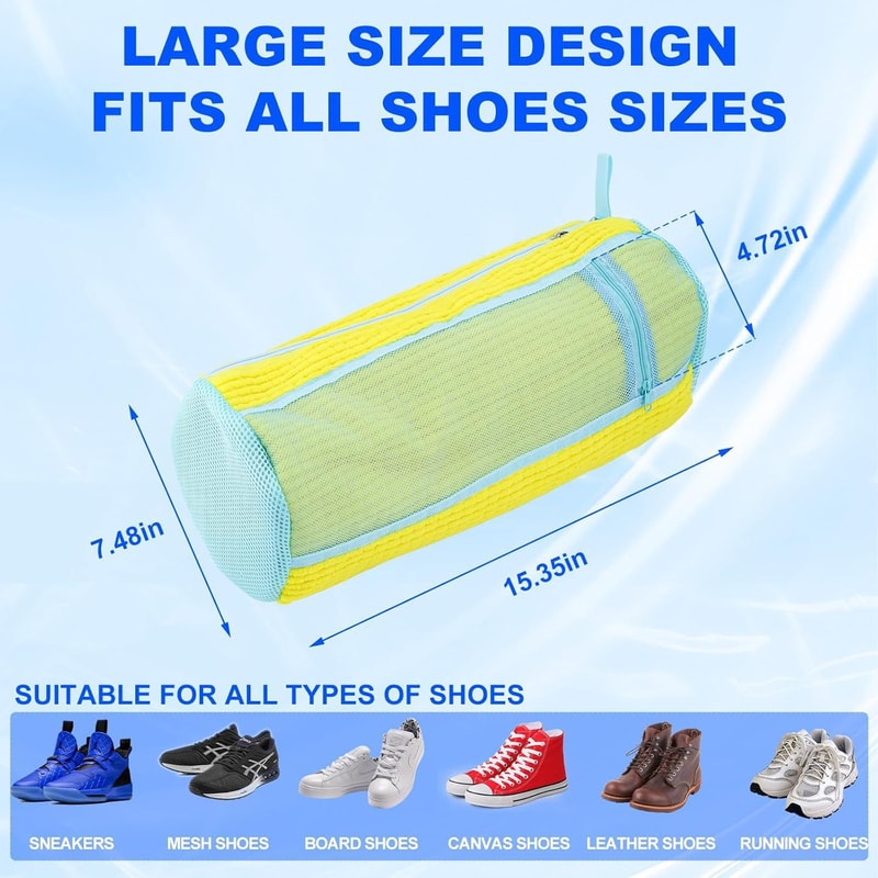 FreshStep Shoe Washing Bag For Washer And Dryer With Lock Buckle Protection 2