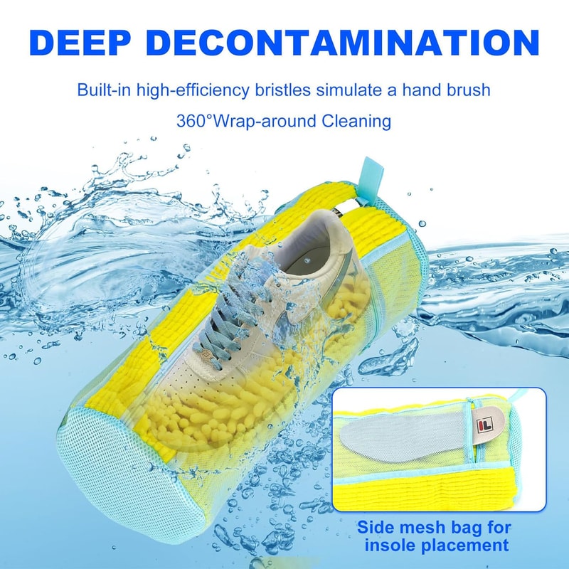 FreshStep Shoe Washing Bag For Washer And Dryer With Lock Buckle Protection 3