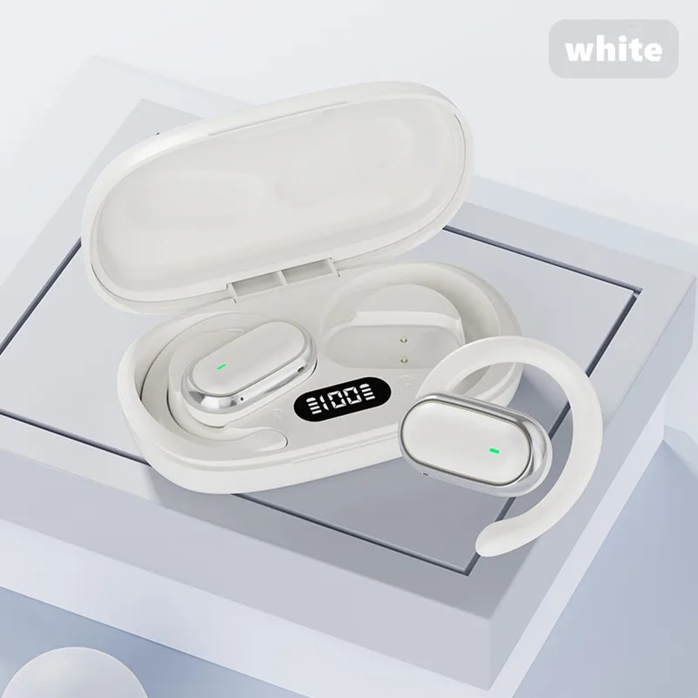 Smart LED Display Wireless Earbuds with Noise Reduction Bluetooth Headphones