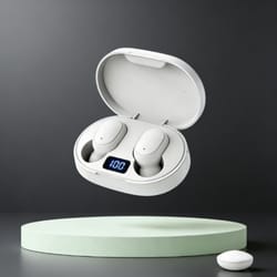 aerobass tws wireless earbuds with noise cancelling mic led power display