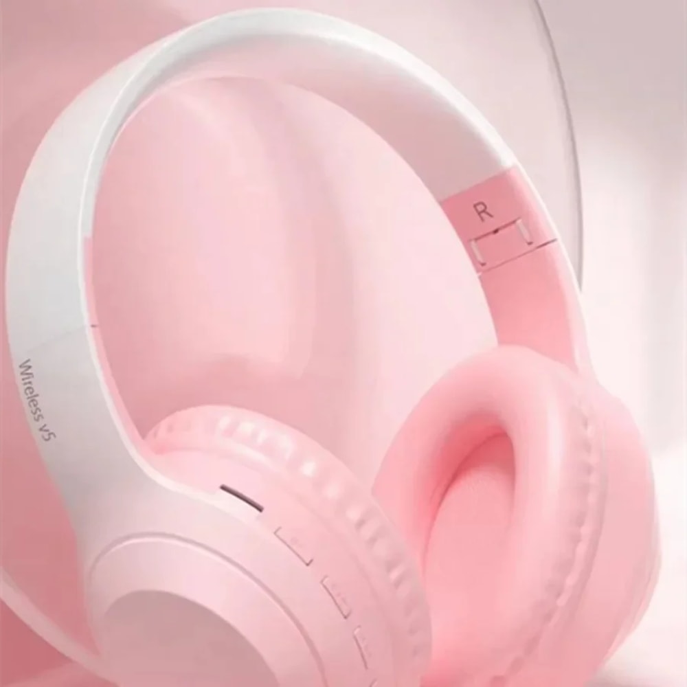 Foldable Wireless Gaming Headset with Noise Cancellation and Low Latency Audio