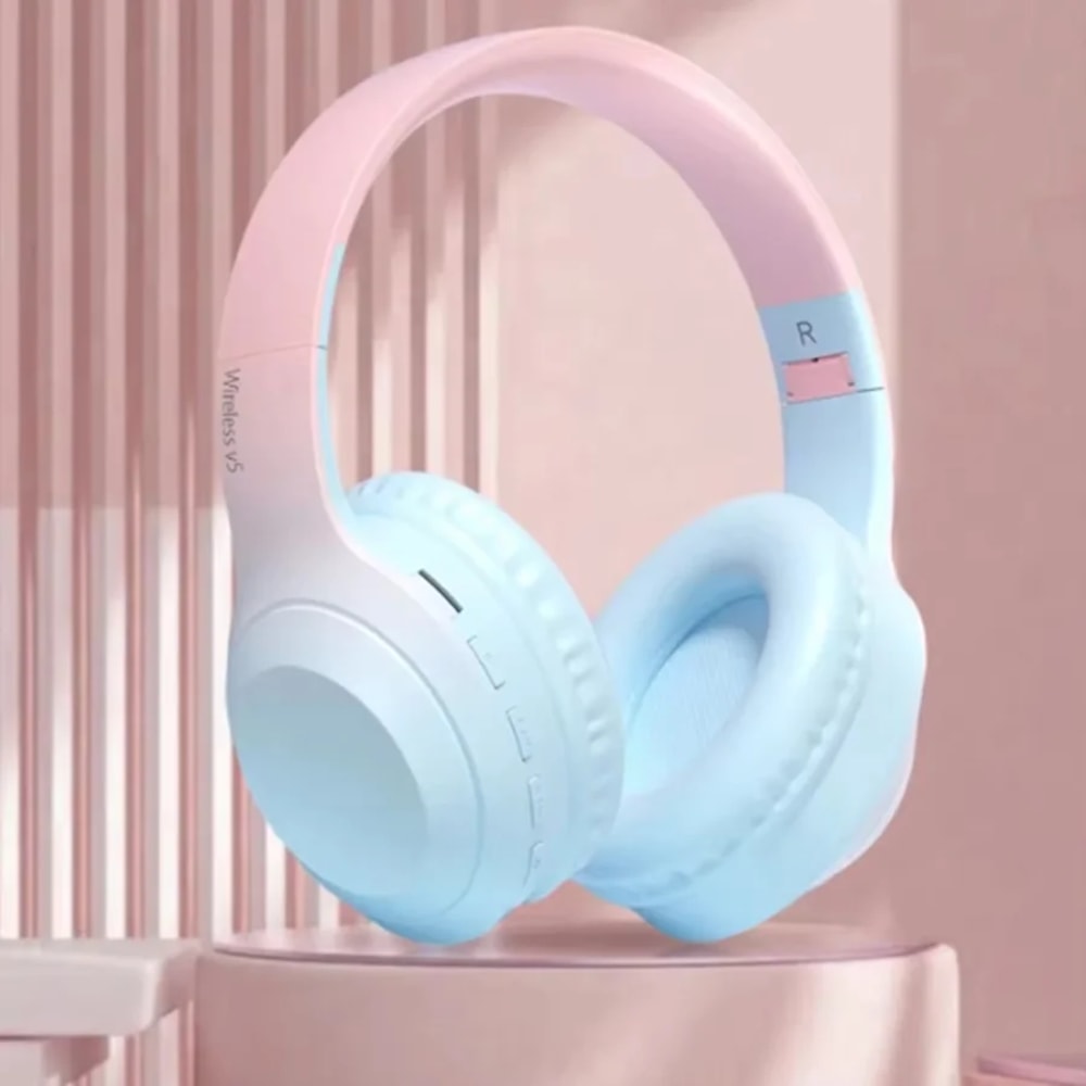 Foldable Wireless Gaming Headset with Noise Cancellation and Low Latency Audio