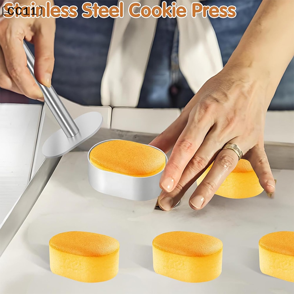 Stainless Steel Pastry Ring Mold Set with Pusher for Pulburon, Mousse & Dessert Baking