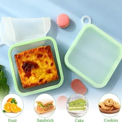 freshlock silicone sandwich keeper bento lunch box with handle