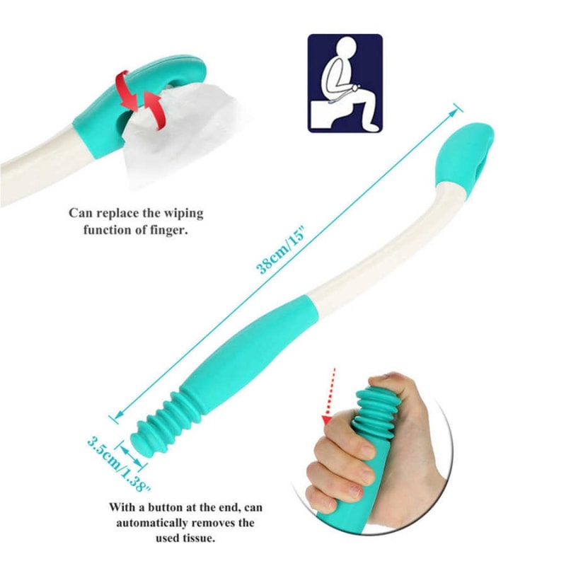 ComfortReach Toilet Aid Wand for Elderly, Disabled & Post-Surgery Self Wiping Assistance