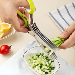 stainless steel herb scissors for scallions, herbs and kitchen prep