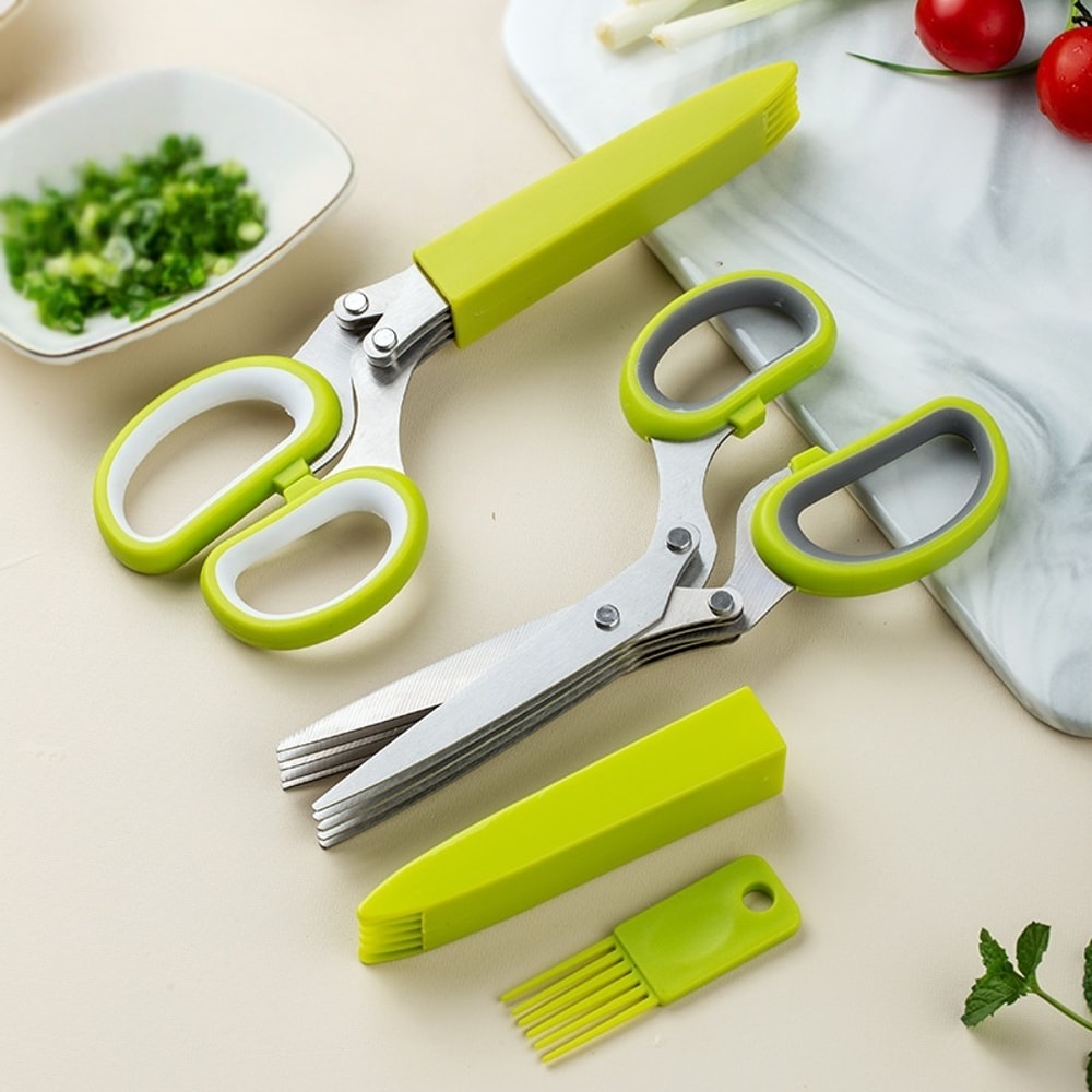 Stainless Steel Herb Scissors for Scallions, Herbs and Kitchen Prep