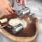 Rotary Stainless Steel Cheese Grater & Vegetable Slicer with Hand Crank