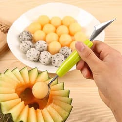 premium fruit carving knife & melon baller scoop set for watermelon, fruit platters and kitchen decorating