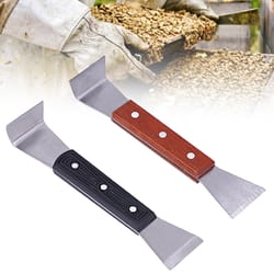stainless steel bee frame lifter scraper tool for safe hive cleaning and beekeeping maintenance