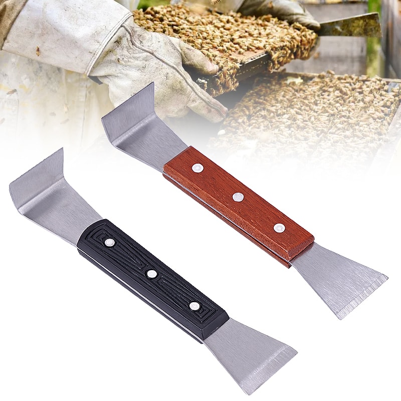 Stainless Steel Bee Frame Lifter Scraper Tool For Safe Hive Cleaning And Beekeeping Maintenance 0