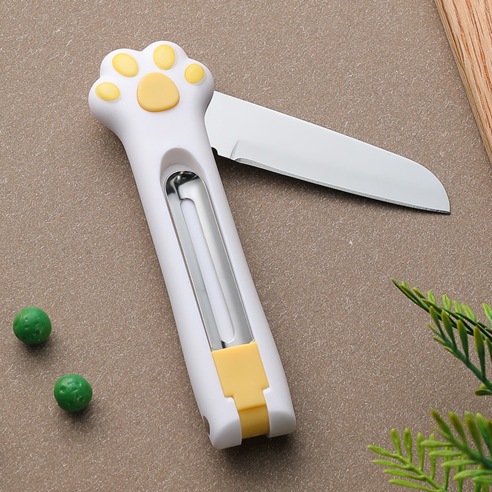 FoldMate Portable Fruit Knife and Stainless Steel Peeler for Easy Kitchen Prep