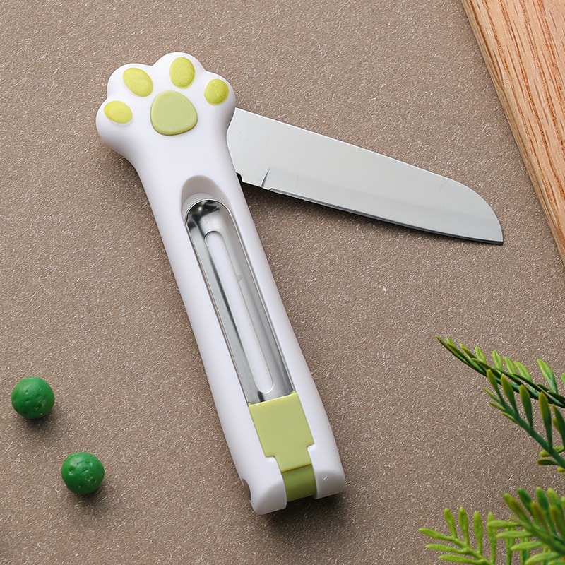 FoldMate Portable Fruit Knife and Stainless Steel Peeler for Easy Kitchen Prep