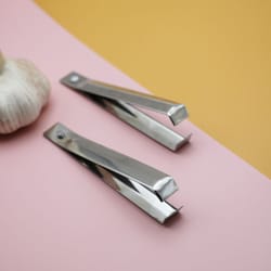 stainless steel garlic peeler & poultry feather remover tool for fast kitchen prep