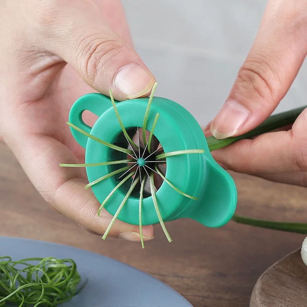 Vegetable Cutter Stainless Steel Onion Slicer Green Onion Shredder Tool 1