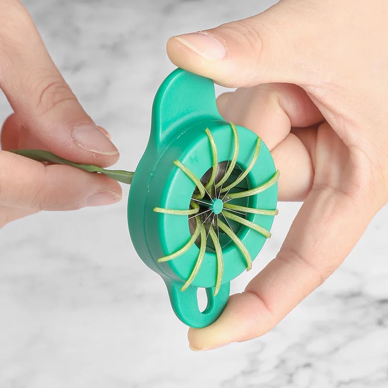 Vegetable Cutter Stainless Steel Onion Slicer Green Onion Shredder Tool 2