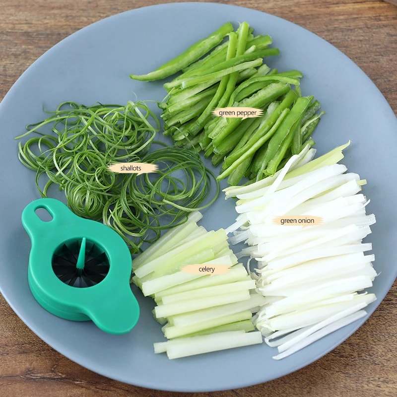 Vegetable Cutter Stainless Steel Onion Slicer Green Onion Shredder Tool 4