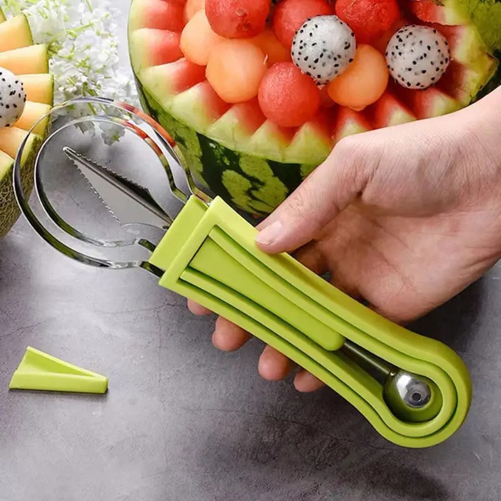 Watermelon Cutter Melon Baller Fruit Carving Scoop Set 0