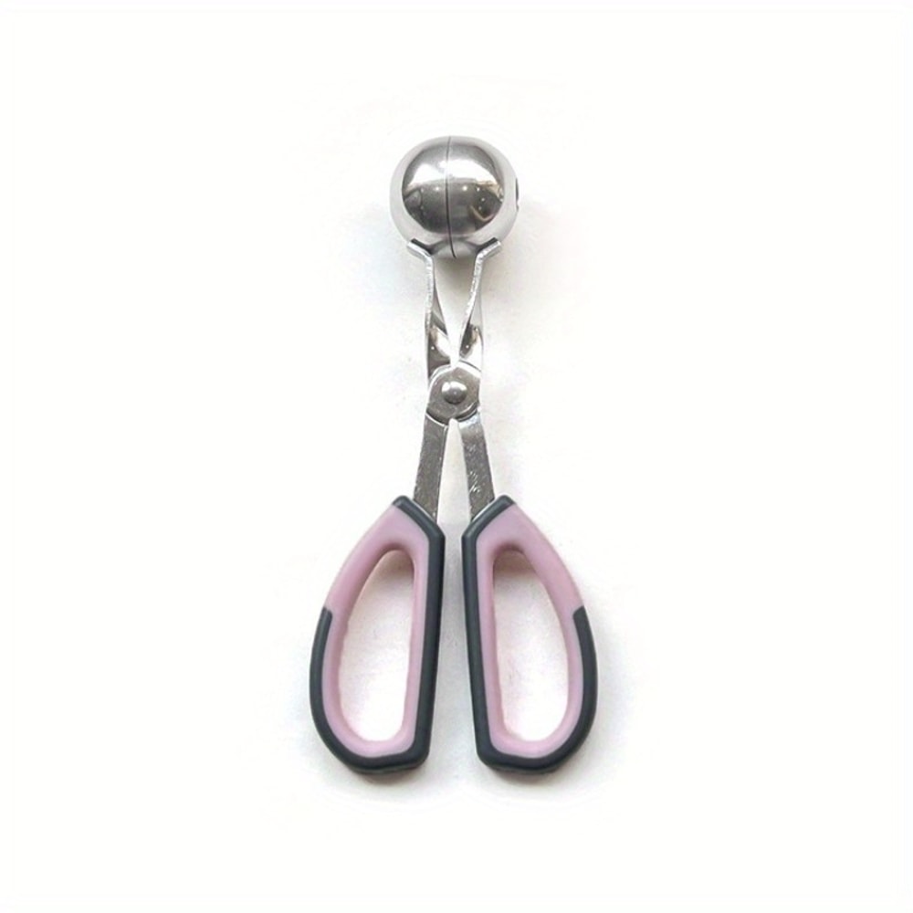 Stainless Steel Meatball Maker Spoon with Non-Stick Grip for Meatballs, Rice Balls & Ice Cream Scoops
